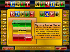 Lucky Number Slot Paytable Screen
